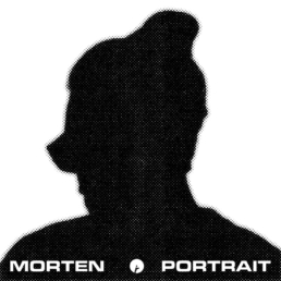 Sillouette of MORTEN on a white background