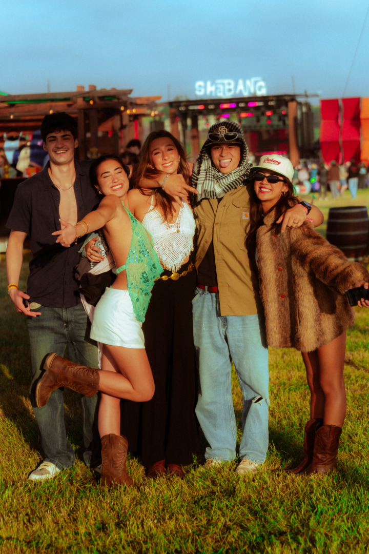 Outfits worn by festival attendees