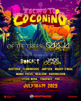 Full artist line up of escape to coconino