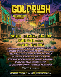 list of all the artists playing this years goldrush festival az