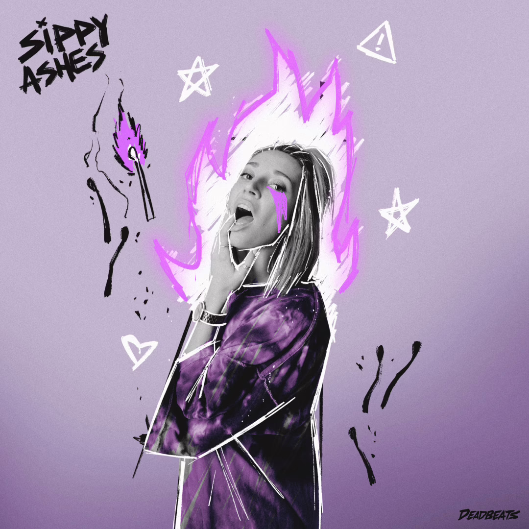 an animated picture of sippy with her tongue out