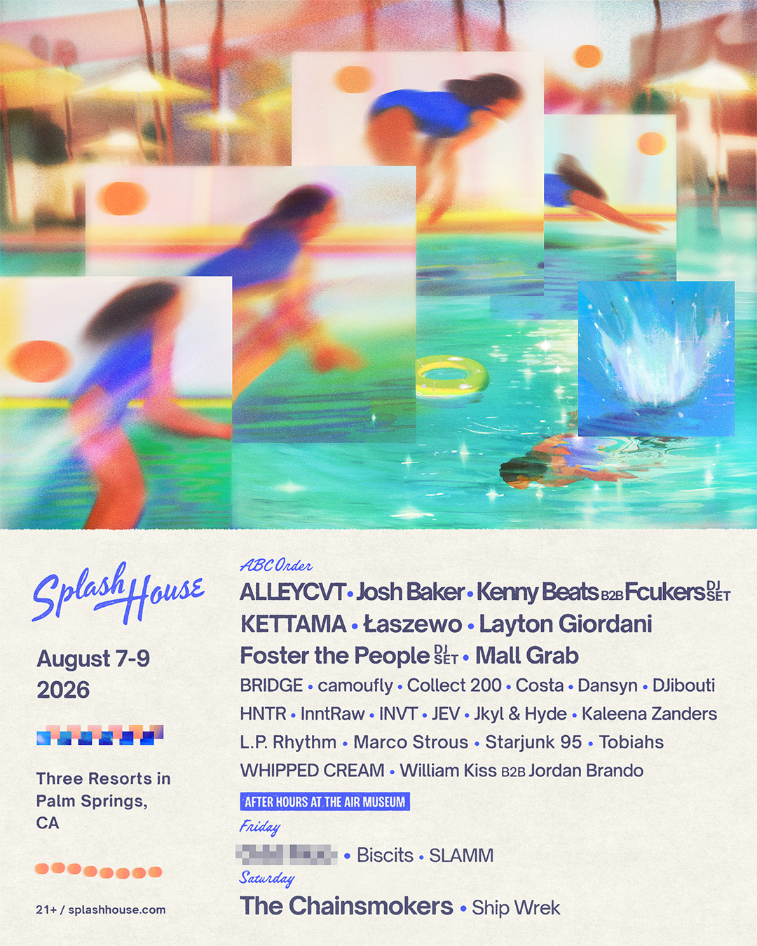Splash House Announces Weekend Lineups for 2026 EditionAugust 7-9 | August 14-16 2 Splash House 2026
